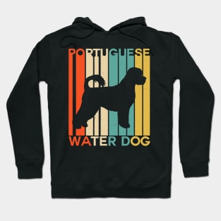 Retro Vintage Portuguese Water Dog Portie PWD Silhouette Hoodie